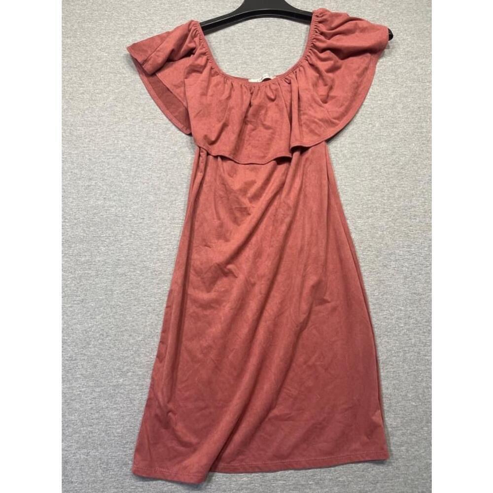 3 for $25 Women's EMERALD Red Off-Shoulder Dress Size S